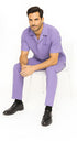 Mens Walking Suit in Color Lavender Leisure Suit Casual Matching Shirt and Pants $99
