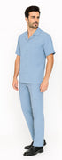 Mens Walking Suit in Color Powder Blue Leisure Suit Casual Matching Shirt and Pants $99