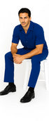 Mens Walking Suit in Color Royal Blue Leisure Suit Casual Matching Shirt and Pants $99