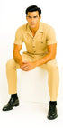 Mens Walking Suit in Color Sand Leisure Suit Casual Matching Shirt and Pants $99
