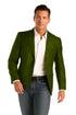 Mens Western Blazer - Paisley Pattern Cowboy Tuxedo Jacket in Color Olive