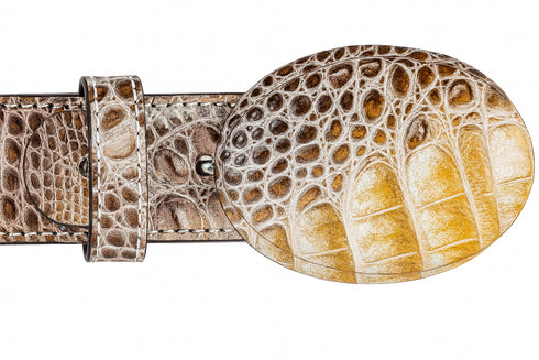 Men's Wild West Caiman Belly Skin Cowboy Belt 2C118249