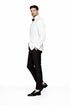 Mens White 1 Button Shawl Lapel Dinner Jacket