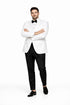 Mens White 1 Button Shawl Lapel Dinner Jacket