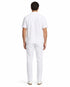 Mens White Seersucker Walking Suit Set – Casual Summer Short Sleeve Outfit with Matching Pants Lightweight Two Piece Set