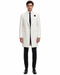 Mens White Velvet Victorian Tailcoat Tuxedo – Three Quarter Length Cutaway Stage And Wedding Jacket