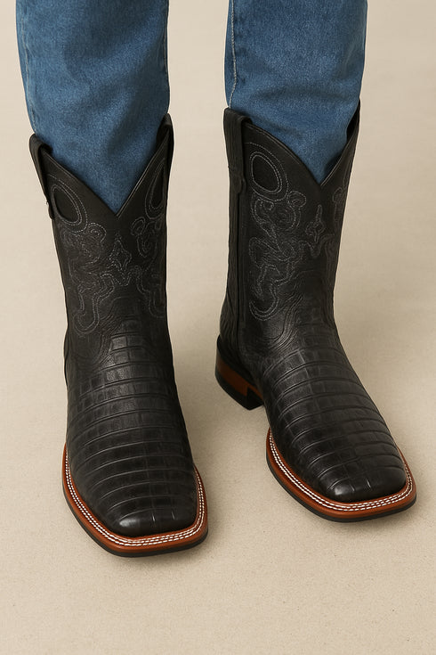 Men's Wild West Caiman Belly Ranch Toe Boots 282582