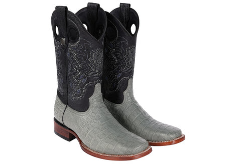 Men's Wild West Caiman Belly Skin Rodeo Toe Boots 281882