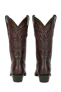 Men's Wild West Ostrich Leg Skin J Toe Boots 29905
