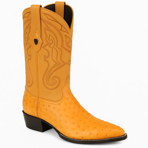 Men's Wild West Ostrich Skin J Toe Boots 29903-A