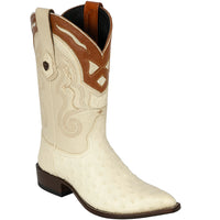 Men's Wild West Ostrich Skin J Toe Boots 29903-A