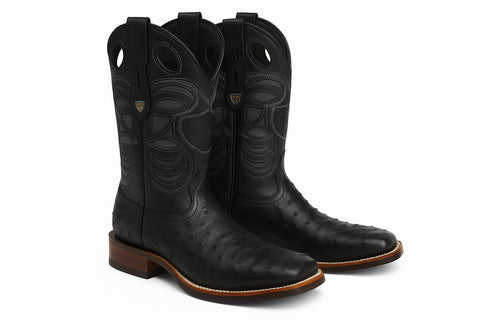 Men's Wild West Ostrich Skin Ranch Toe Boots 282503