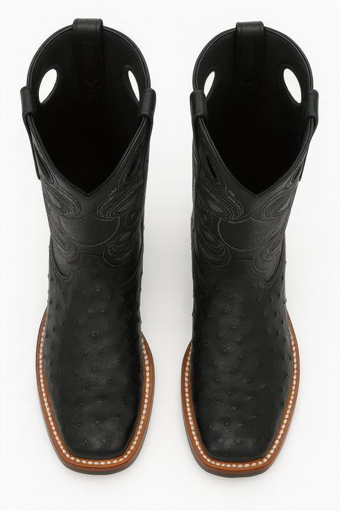 Men's Wild West Ostrich Skin Ranch Toe Boots 282503