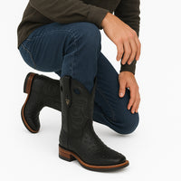 Men's Wild West Ostrich Skin Ranch Toe Boots 282503