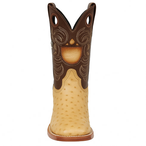 Men's Wild West Ostrich Skin Rodeo Toe Boots 281803