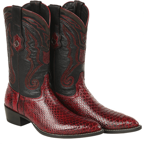 Men's Wild West Python Skin J Toe Boots 29957