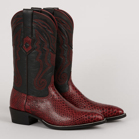 Men's Wild West Python Skin J Toe Boots 29957