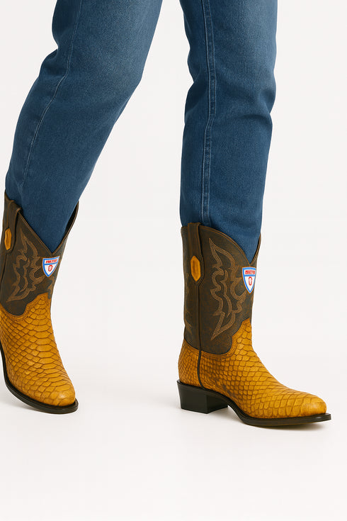 Men's Wild West Python Skin J Toe Boots 29957