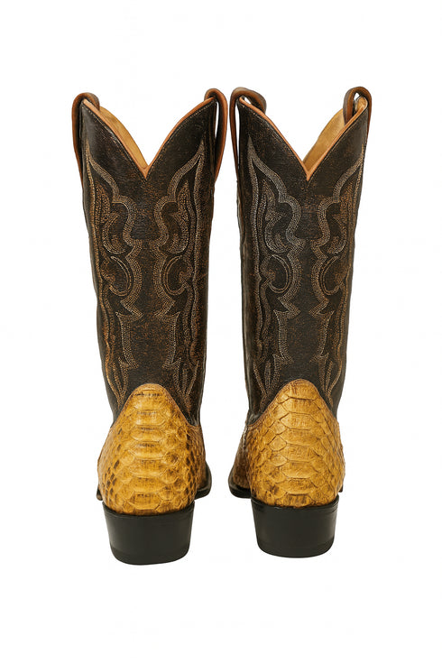Men's Wild West Python Skin J Toe Boots 29957