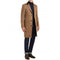 Mens Wool and Cashmere tan Overcoat -tan Topcoat