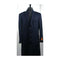 Mens Wool Blend 4 Button Navy Blue Overcoat - Wool and Cashmere Topcoat