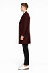 Mens Wool Burgundy ~ Wine Wool Coat ~ Car coat ~Peacoat By Alberto Nardoni