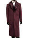 Men's Wool men's Overcoat With Fur Collar Full Length 48 Inches