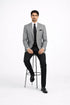 Mens Luxurious Wool Black houndstooth checkered Sport Coat