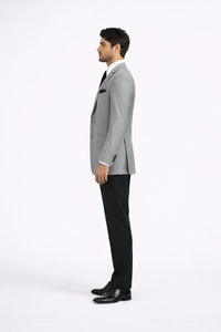 Mens Luxurious Wool Black houndstooth checkered Sport Coat