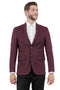 Mens Zegarie Brand Men's Basic Business Sport Coat Blazer in Burgundy