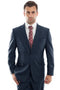 Mens Zegarie Brand Men's Designer Two Button Modern Fit Wool Suit in Indigo Blue