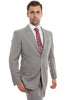 Mens Zegarie Brand Men's Designer Two Button Modern Fit Wool Suit in Light Grey