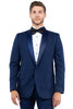 Mens Zegarie Brand Men's Modern Fit One Button Shawl Lapel Tuxedo Separates Jacket in Navy with Navy Lapel