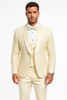 Men’s Ivory Floral Lace Tuxedo – Premium Vested Groom Wedding Outfit