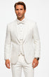 Men’s White Floral Lace Tuxedo – Premium Vested Groom Wedding Outfit