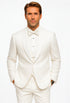 Men’s White Floral Lace Tuxedo – Premium Vested Groom Wedding Outfit
