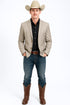 Western Blazer - Saco Para Hombre -Mens Double Button Western Taupe Blazer