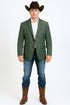 Western Blazer - Saco Para Hombre - Mens Double Button Western Green Blazer