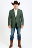 Western Blazer - Saco Para Hombre - Mens Double Button Western Green Blazer