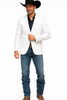 Western Blazer - Saco Para Hombre - Mens Double Button Western White Blazer