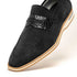 Zelli Meo 3 Suede and Crocodile Penny Loafers in Black
