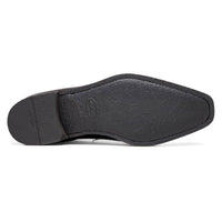 Zelli Meo Hand-Burnished Calfskin Loafers with Embossed Vamp in Black