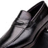 Zelli Meo Hand-Burnished Calfskin Loafers with Embossed Vamp in Black