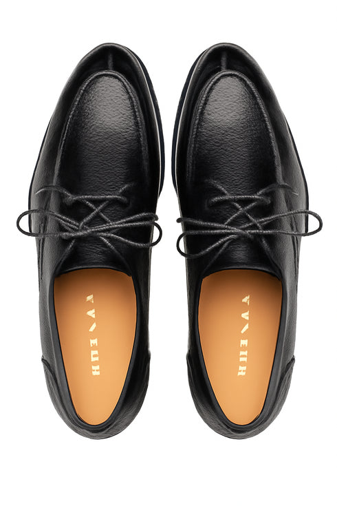 Fratello Split-Toe Deer Black Men’s Lace up Shoes By Mezlan Made In Spain Brand