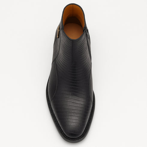 Peninsula Lizard Emblem Boot Black By Mezlan Made In Spain Brand