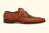 Mezlan Men's Genuine Full Quill Ostrich Leg Monk Brown  Strap Shoes
