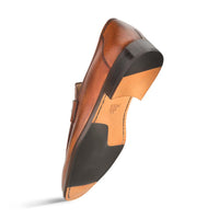 Mezlan Calfskin Penny Loafers Cognac (E20243)