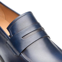Mezlan Calfskin Penny Loafers Navy (E20243)