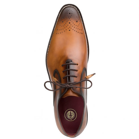 Mezlan Gavino Cognac Calfskin Leather Mens Oxford