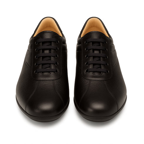 Mens Mezlan Luka Calf & Deerskin Sneaker in Black